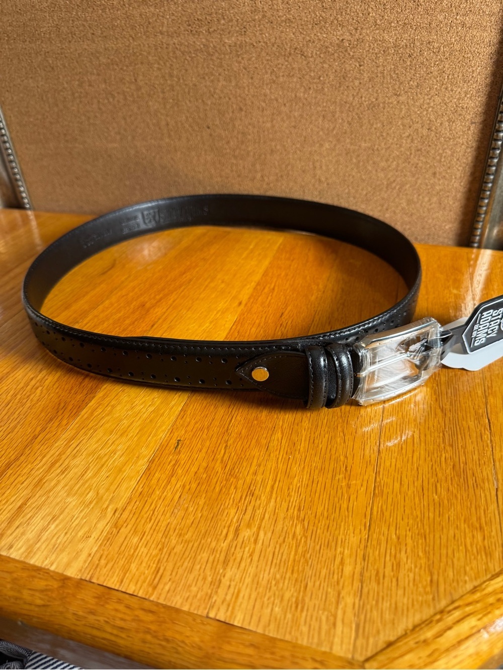 NWT Stacy Adams Men’s Black Leather Dress Belt Size 36 SA504-001
